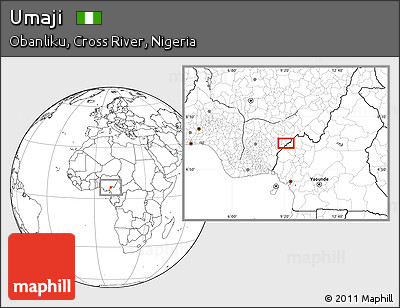 Blank Location Map of Umaji