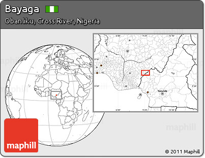 Blank Location Map of Bayaga
