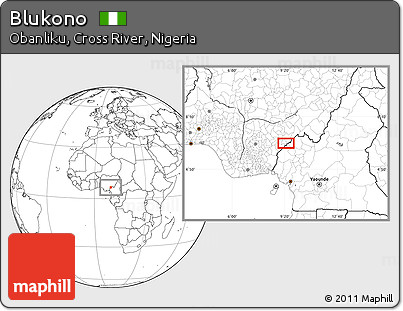 Blank Location Map of Blukono