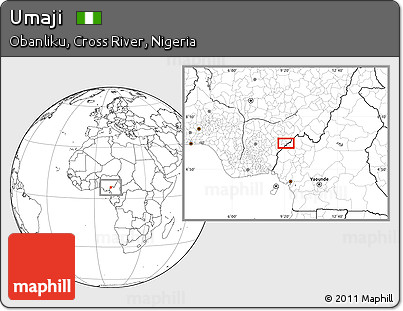 Blank Location Map of Umaji
