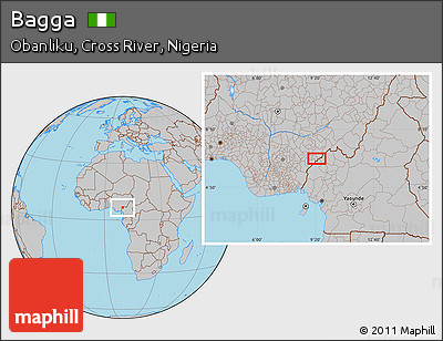 Gray Location Map of Bagga