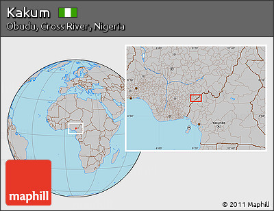 Gray Location Map of Kakum