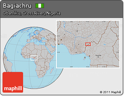 Gray Location Map of Bagiachru