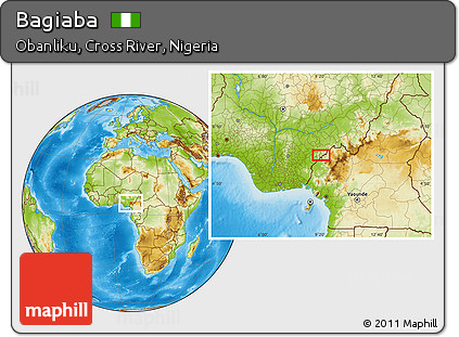 Physical Location Map of Bagiaba
