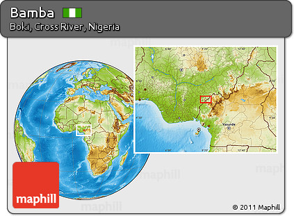 Physical Location Map of Bamba