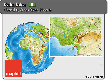 Physical Location Map of Kakulaka