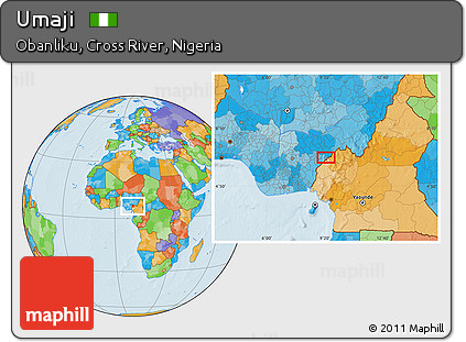 Political Location Map of Umaji