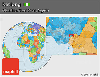 Political Location Map of Kationg