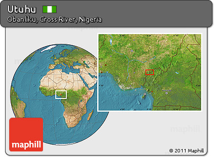Satellite Location Map of Utuhu