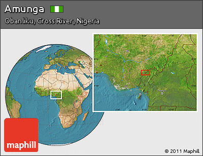 Satellite Location Map of Amunga