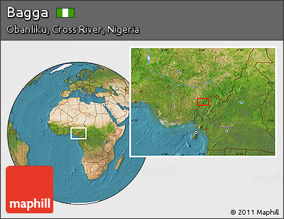 Satellite Location Map of Bagga
