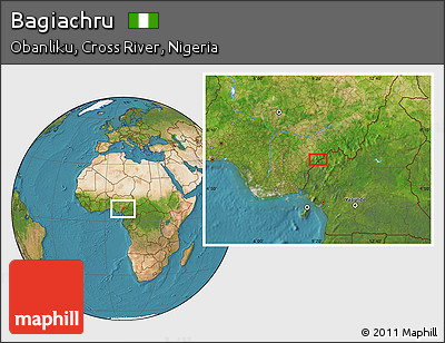 Satellite Location Map of Bagiachru