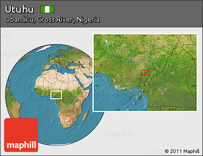 Satellite Location Map of Utuhu