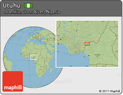 Savanna Style Location Map of Utuhu