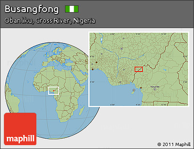 Savanna Style Location Map of Busangfong