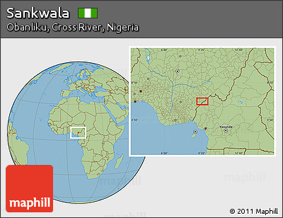 Savanna Style Location Map of Sankwala