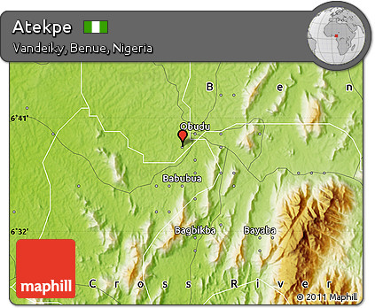 Physical Map of Atekpe