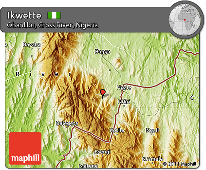 Physical Map of Ikwette