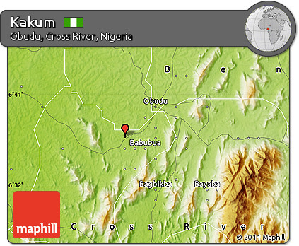 Physical Map of Kakum