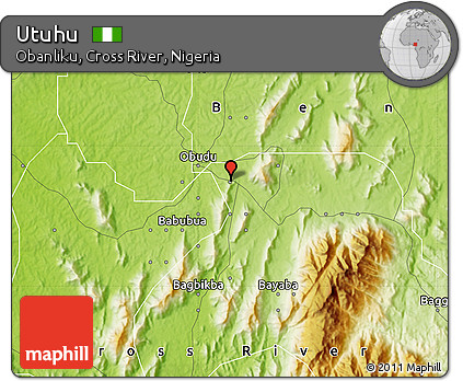 Physical Map of Utuhu