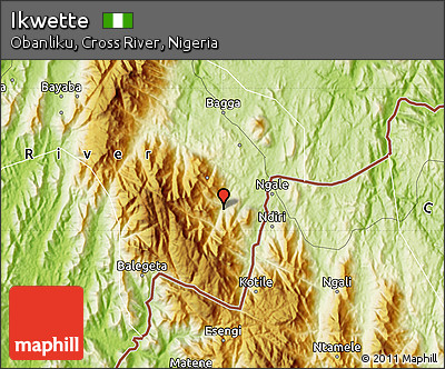 Physical Map of Ikwette