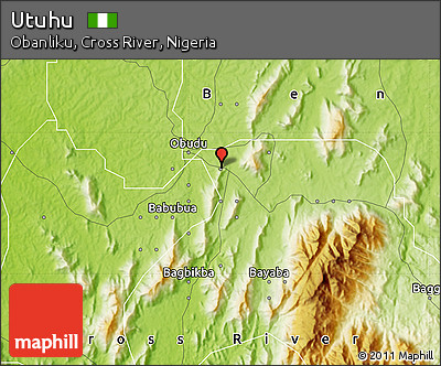 Physical Map of Utuhu
