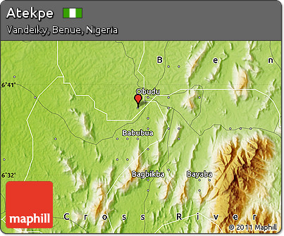 Physical Map of Atekpe