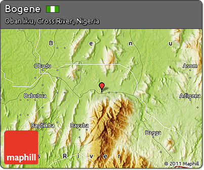 Physical Map of Bogene