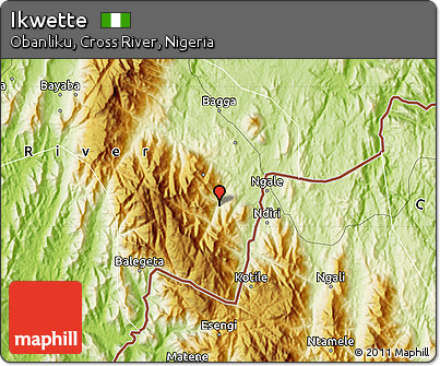 Physical Map of Ikwette