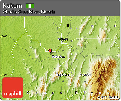 Physical Map of Kakum