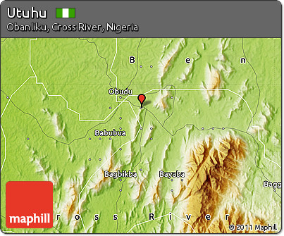 Physical Map of Utuhu