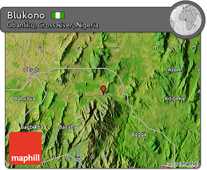 Satellite Map of Blukono