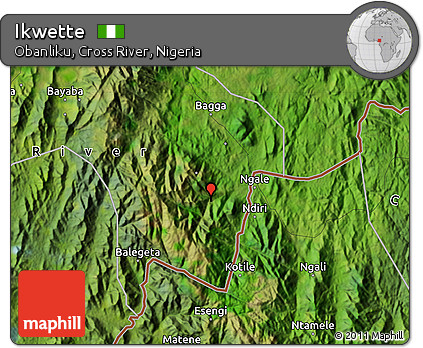 Satellite Map of Ikwette