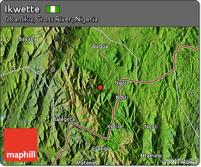 Satellite Map of Ikwette
