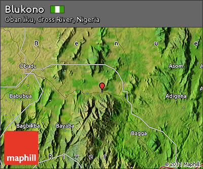 Satellite Map of Blukono