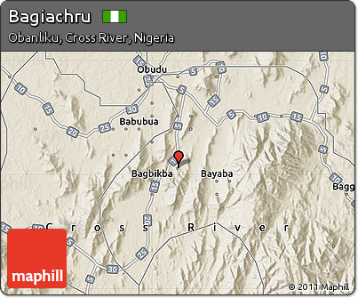 Shaded Relief Map of Bagiachru