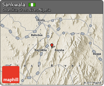 Shaded Relief Map of Sankwala