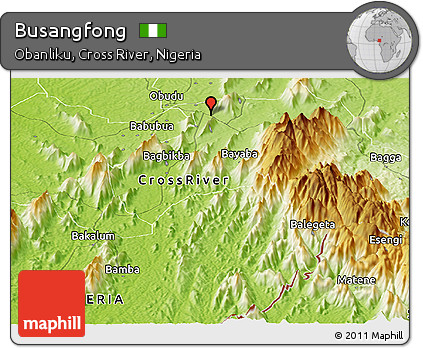 Physical Panoramic Map of Busangfong
