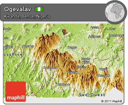 Physical Panoramic Map of Ogevalav