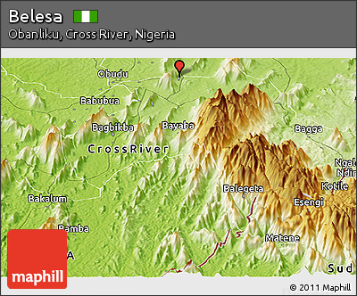 Physical Panoramic Map of Belesa
