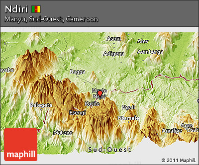 Physical Panoramic Map of Ndiri