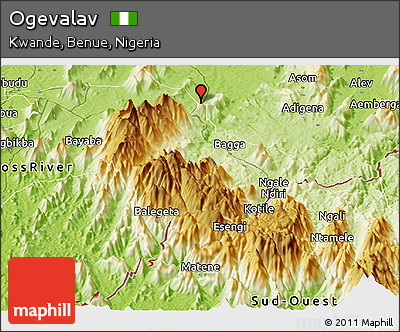 Physical Panoramic Map of Ogevalav
