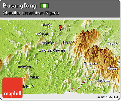 Physical Panoramic Map of Busangfong