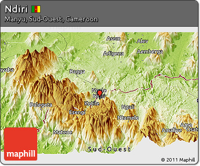 Physical Panoramic Map of Ndiri