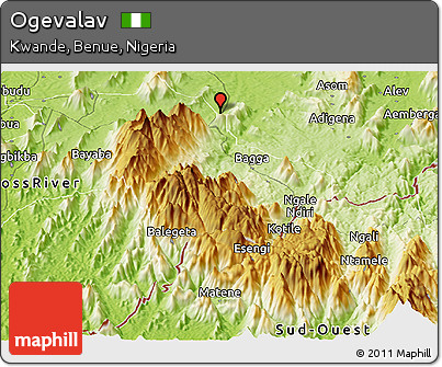 Physical Panoramic Map of Ogevalav