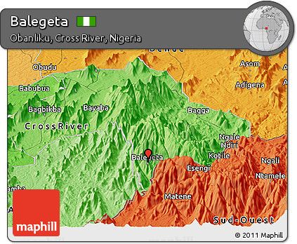 Political Panoramic Map of Balegeta
