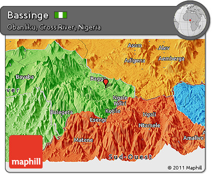 Political Panoramic Map of Bassinge