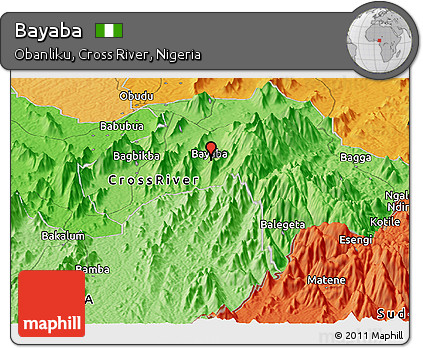 Political Panoramic Map of Bayaba