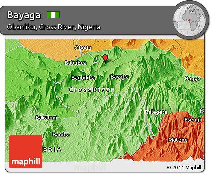 Political Panoramic Map of Bayaga