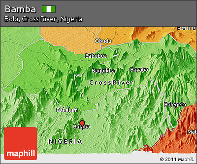 Political Panoramic Map of Bamba